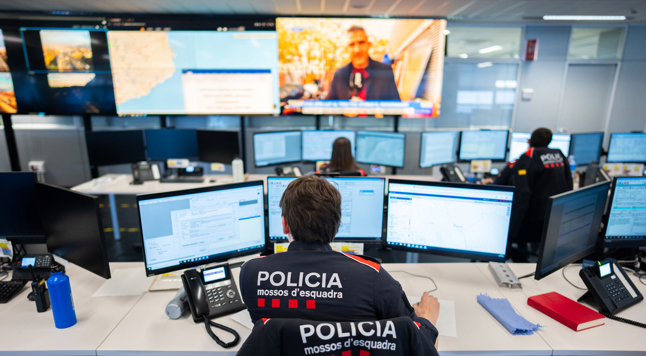 Sala Central de Mando de los Mossos d'Esquadra